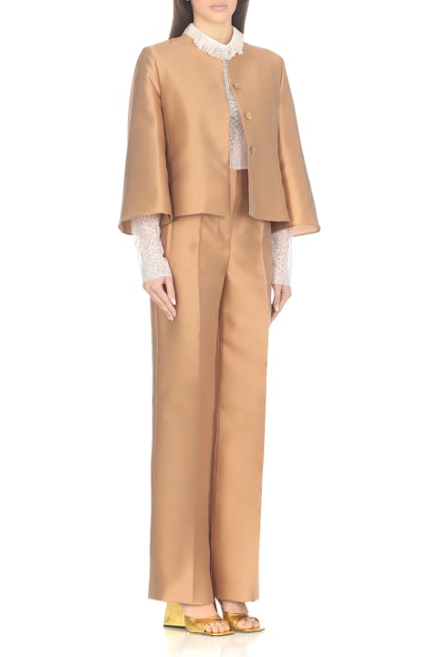 Fashion for Women Alberta Ferretti Silk Blend Trousers