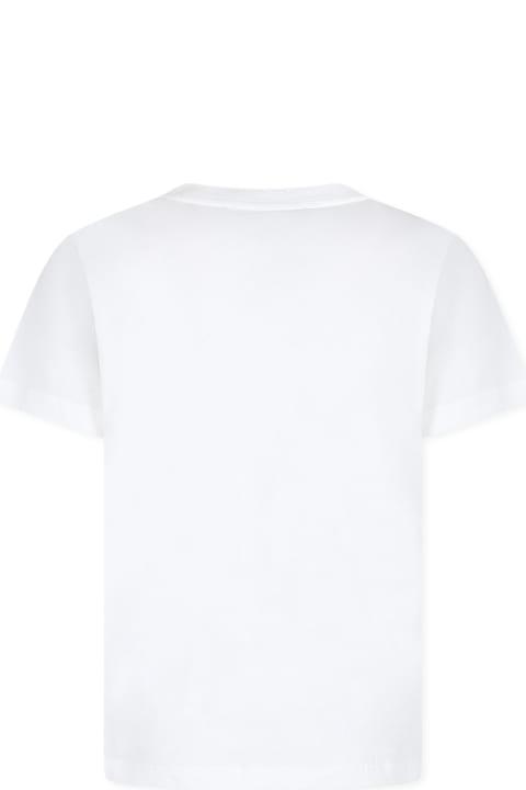Balmain Clothing for Girls Balmain Ivory T-shirt For Girl With Logo