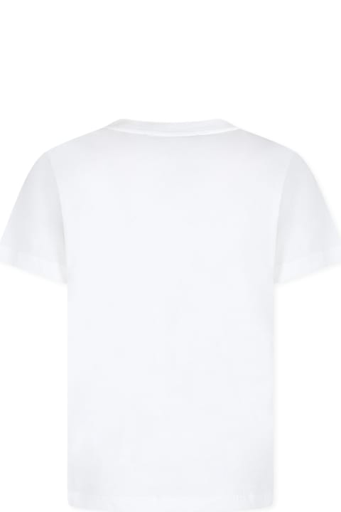 Homeware Balmain Ivory T-shirt For Girl With Logo