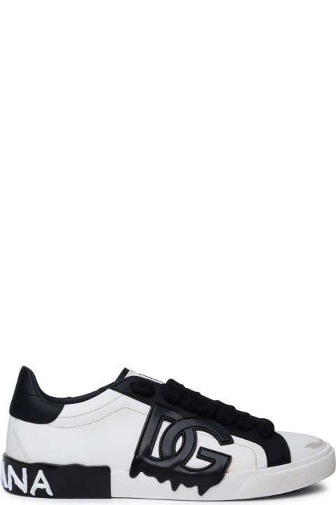 Sneakers for Men Dolce & Gabbana Vintage 'portofino' White Leather Sneakers