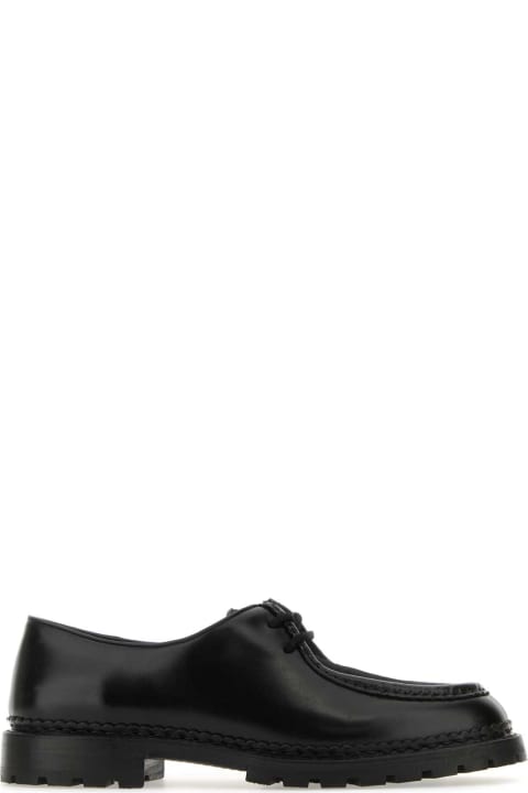 Shoes for Men Saint Laurent Leather And Calf Hair Lace-up Shoes