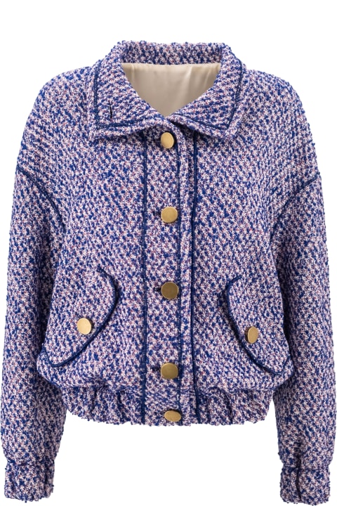 ウィメンズ Philosophy di Lorenzo Serafiniのコート＆ジャケット Philosophy di Lorenzo Serafini Multicolor Cotton Blend Oversize Jacket