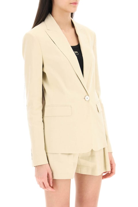 Pinko Coats & Jackets for Women Pinko 'equilibrato' Stretch Linen Blazer