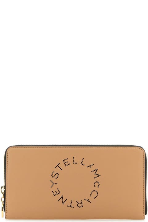 ウィメンズ新着アイテム Stella McCartney Logo Perforated Zipped Wallet
