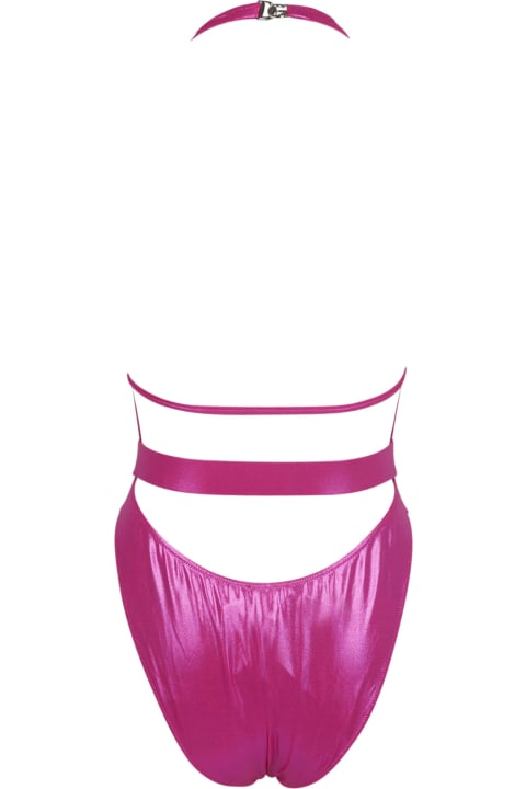 Swimwear for Women Dolce & Gabbana Logo-plaque Glossy-finish Swimsuit