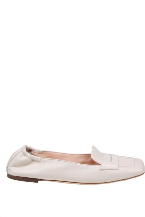 AGL Flat Shoes for Women AGL Rina Loafers In Chalk Color Leather
