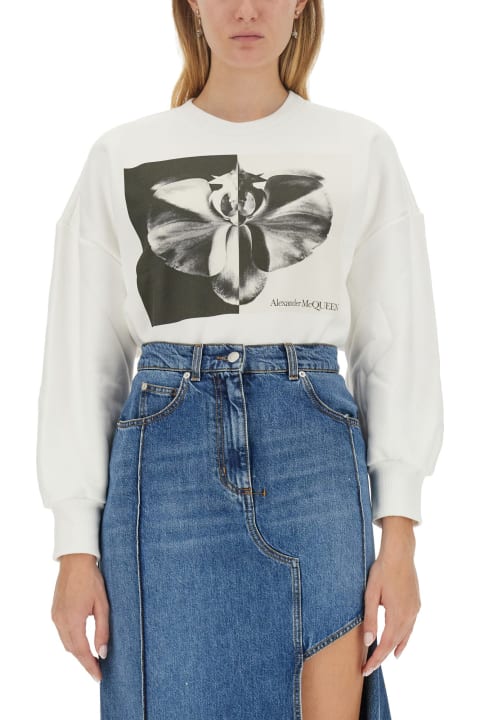 Alexander McQueen Fleeces & Tracksuits for Women Alexander McQueen Printed Sweatshirt