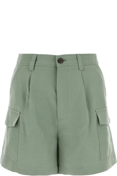 Woolrich for Women Woolrich Sage Green Viscose Blend Shorts