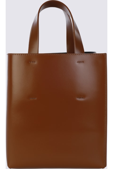 Marni Bags for Women Marni Brown Leather Museo Tote Bag