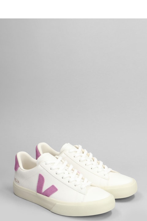 メンズ Vejaのスニーカー Veja Campo Sneakers In White Leather