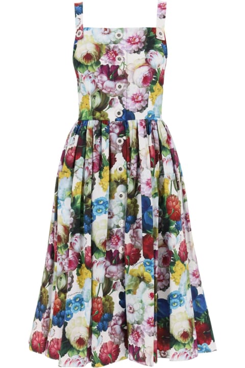 Dresses for Women Dolce & Gabbana Nocturnal Flower Print Shirt Dress