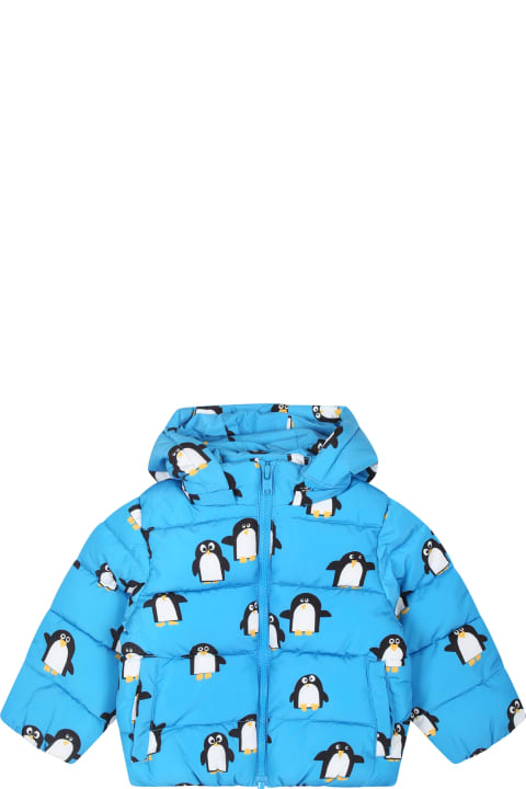 Stella McCartney Kids Coats & Jackets for Baby Boys Stella McCartney Kids Down Jacket For Baby Boy With All-over Penguins Print