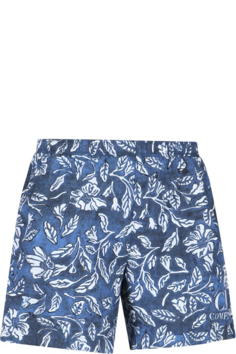 Swimwear for Men C.P. Company Floral Print Swimming Shorts