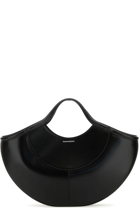 Alexander McQueen for Women Alexander McQueen Black Leather Shopping Bag