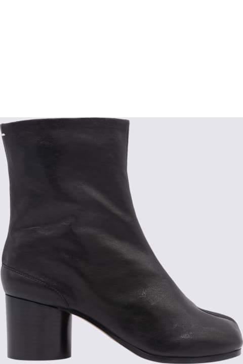 Maison Margiela Black Leather Tabi Boots