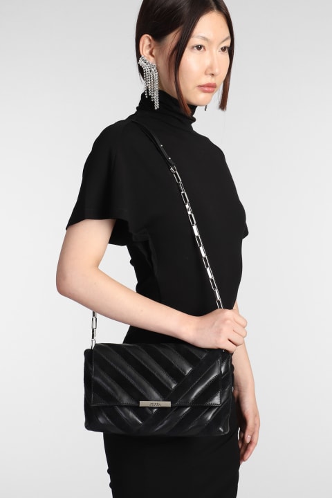 ウィメンズ新着アイテム Isabel Marant Merine Shoulder Bag In Black Suede And Leather