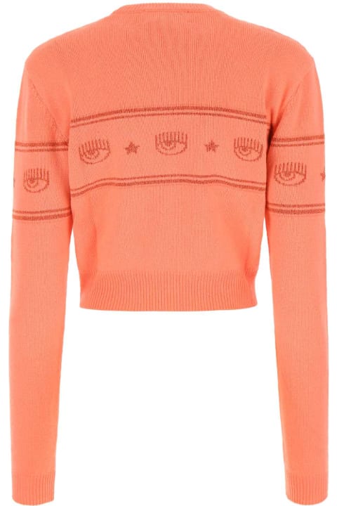 Chiara Ferragni Sweaters for Women Chiara Ferragni Salmon Wool Blend Sweater