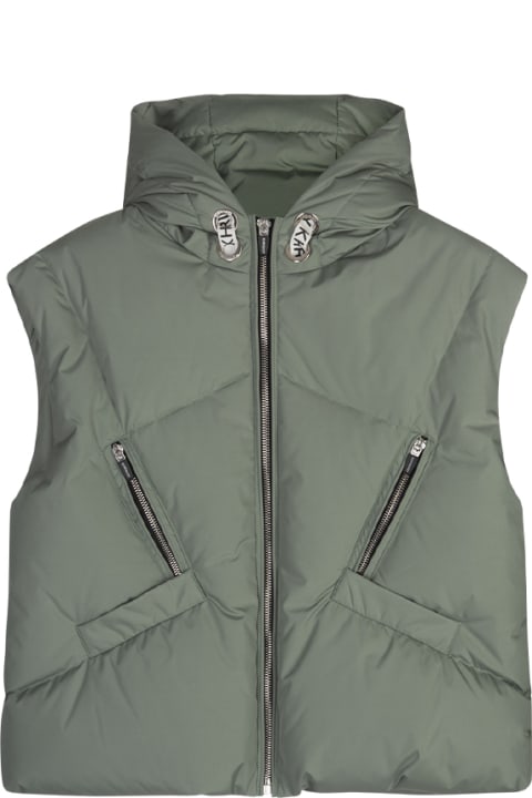 Khrisjoy معاطف وجواكت لـ أولاد Khrisjoy Green Khriskid Padded Gilet