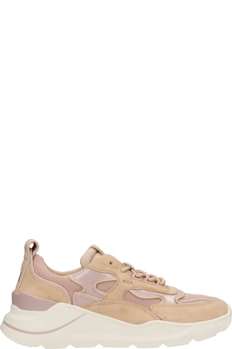Fuga 2.0 Sneakers In Rose-pink Suede And Fabric