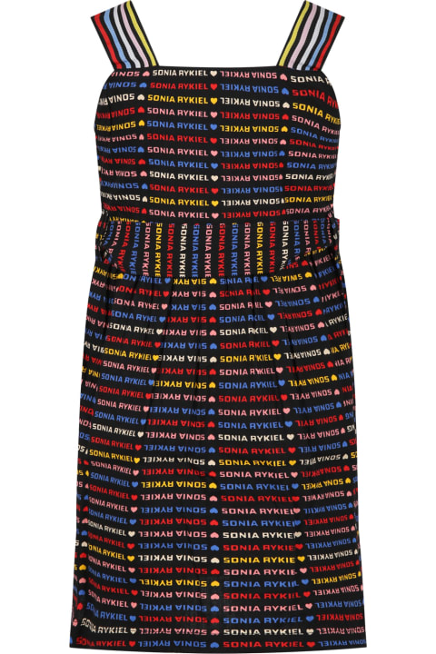 Dresses for Girls Rykiel Enfant Multicolor Skirt For Girl With Hearts And Logo
