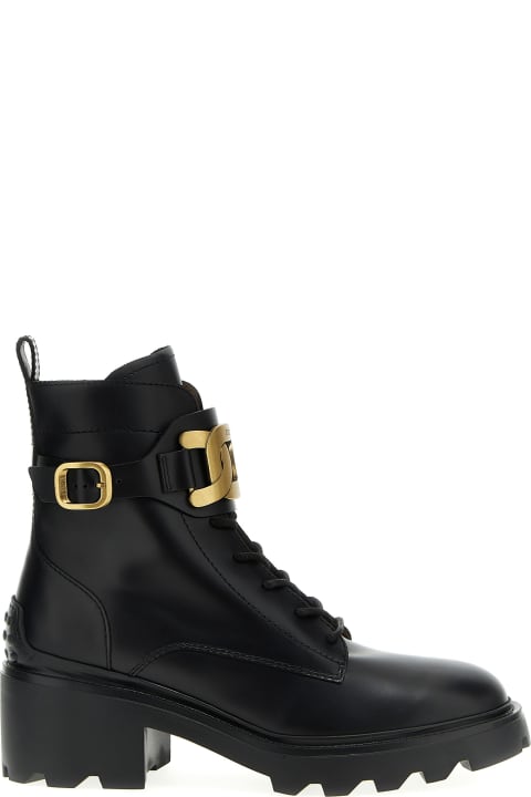 Tod's Shoes for Women Tod's Lace-up Ankle Boots In Black Leather