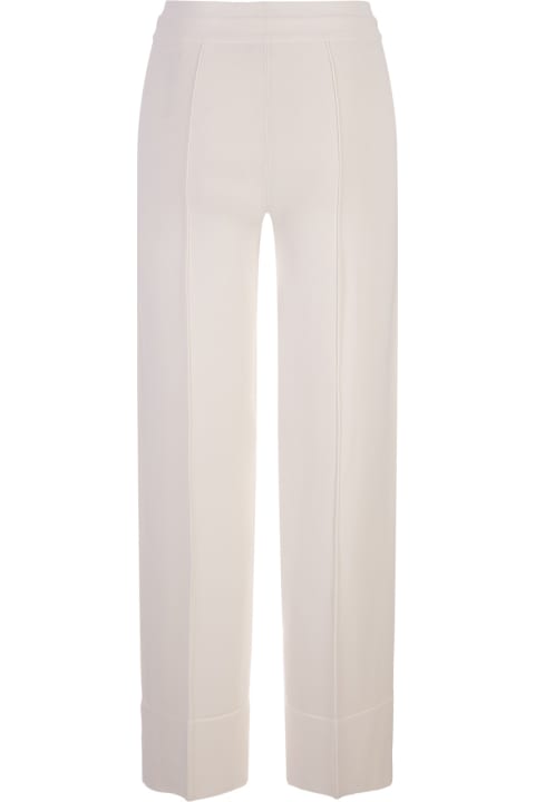 ウィメンズ新着アイテム Ermanno Scervino White Trousers With Drawstring