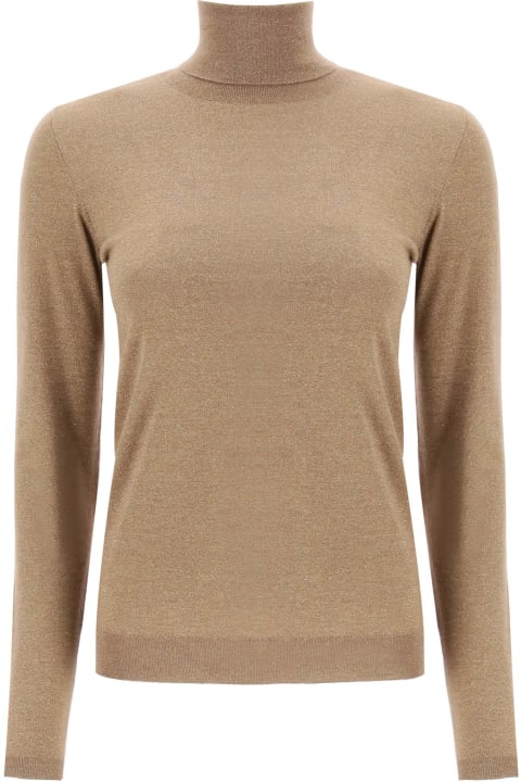 Brunello Cucinelli for Women Brunello Cucinelli Turtleneck Sweater In Cashmere And Silk Lurex Knit
