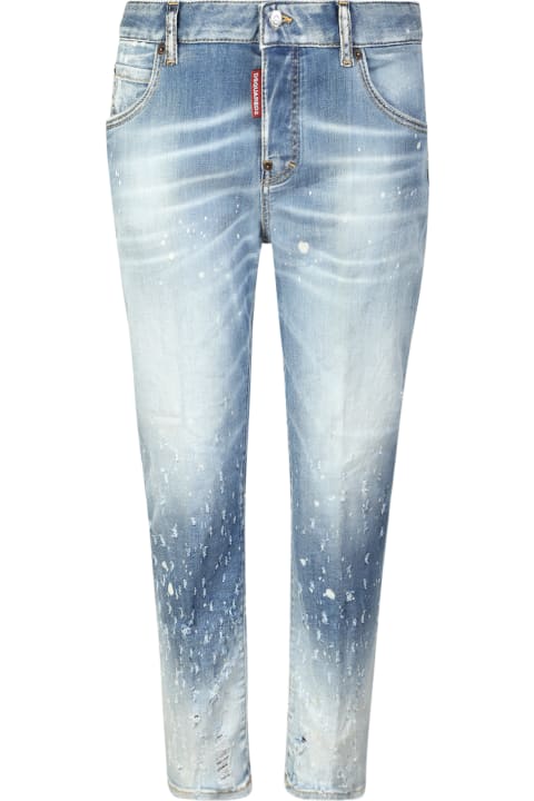 Fashion for Women Dsquared2 Dsquared2 Distressed Effect Cropped Skinny Jeans
