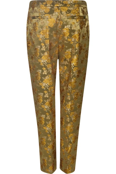 Fashion for Women Dries Van Noten Metallic Cropped Trousers