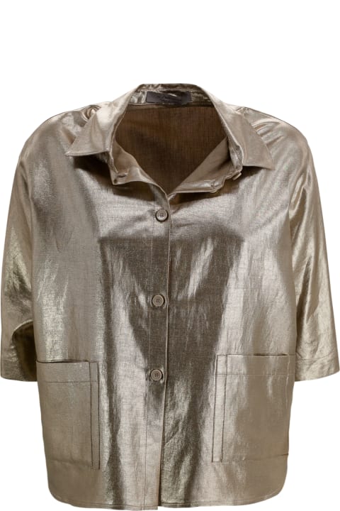 D.Exterior Clothing for Women D.Exterior Bronze Short-sleeved Shirt