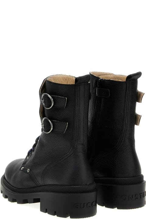Shoes for Baby Boys Gucci Buckle Combat Boots