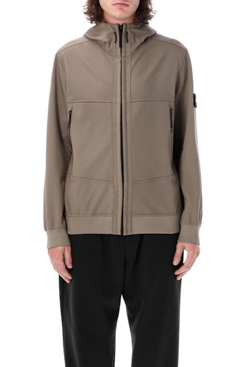 Coats & Jackets for Men Stone Island Zip-up Hooded Jacket