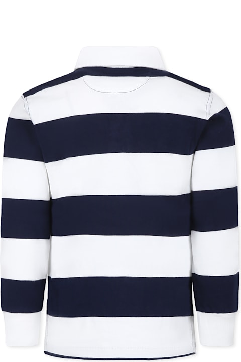 أدوات منزلية Ralph Lauren Multicolor Striped Polo Shirt For Boy With Horse