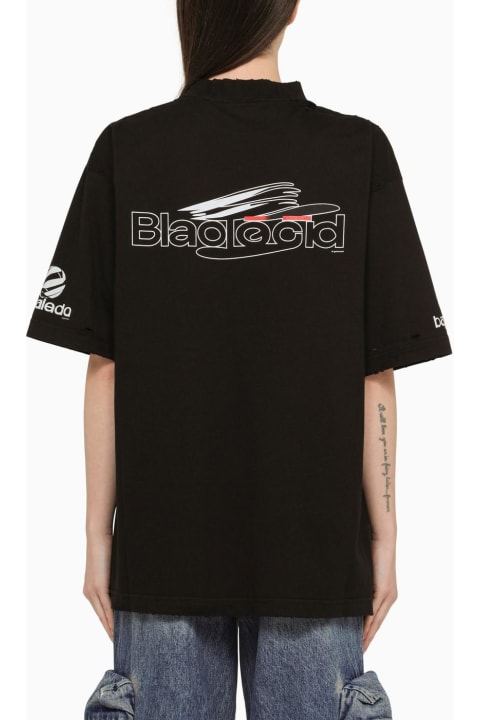 Balenciaga Clothing for Women Balenciaga Ai Generated Medium Fit Black\/white T-shirt