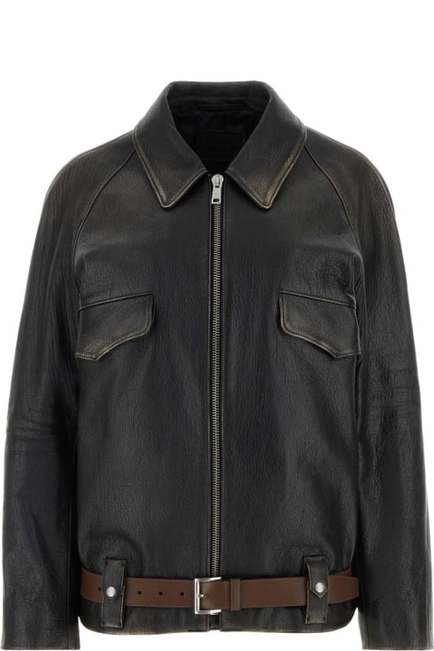 Prada Black Leather Jacket