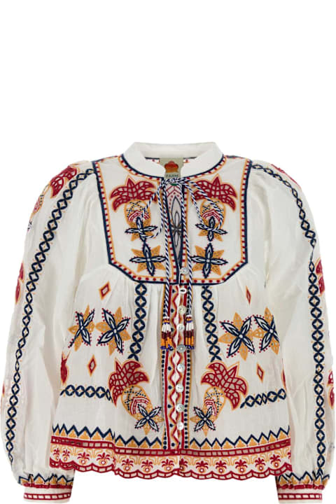 Farm Rio for Men Farm Rio Embroidered Cotton Marys Tiles Blouse