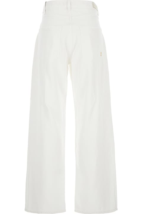 Homeware Icon Denim 
bea
 White Five Pocket Jeans With Logo Patch On The Back In Cotton Woman