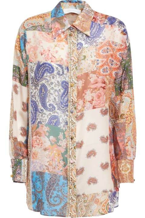 Zimmermann for Women Zimmermann Devi Oversize Silk Shirt