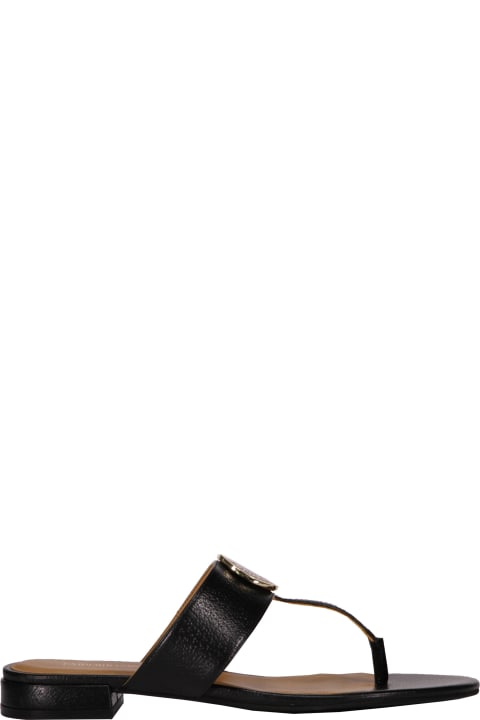 ウィメンズ Emporio Armaniのサンダル Emporio Armani Leather Thong-sandals