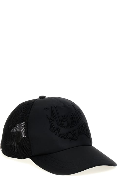 メンズ Alexander McQueenの帽子 Alexander McQueen 'warped Logo' Baseball Cap