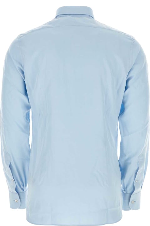 Shirts for Men Tom Ford Light Blue Lyocell Blend Shirt