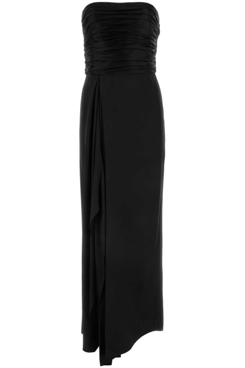 Fashion for Women Giorgio Armani Black Satin Long Dress