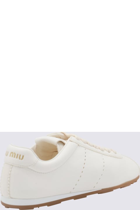 Miu Miu White Leather Sneakers