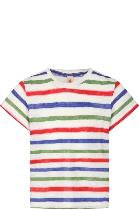 Multicolor Striped T-shirt For Kids