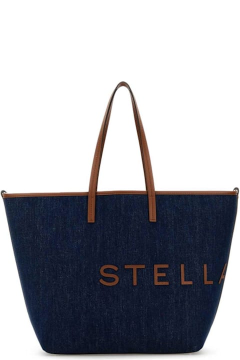 Homeware Stella McCartney Eco Logo Lettering Denim Tote Bag