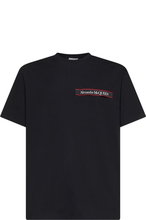メンズ Alexander McQueenのトップス Alexander McQueen Logo Tape T-shirt