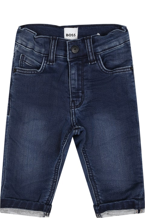 Bottoms for Baby Boys Hugo Boss Denim Jeans For Baby Boy With Logo