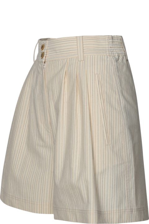 Golden Goose Pants & Shorts for Women Golden Goose Cream Cotton Blend Shorts
