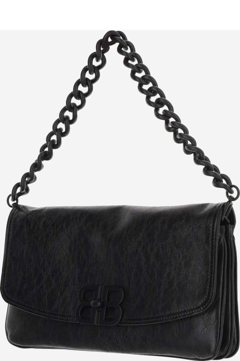 ウィメンズ ショルダーバッグ Balenciaga Flap Bag Bb Soft Medium Leather