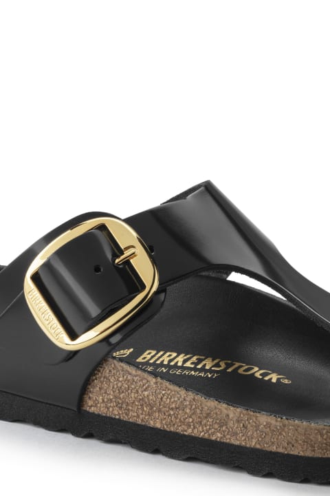 Birkenstock Sandals for Women Birkenstock Gizeh Big Buckle Shine Black